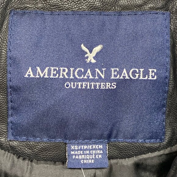 American Eagle Leather Biker Jacket - Picture 3 of 4